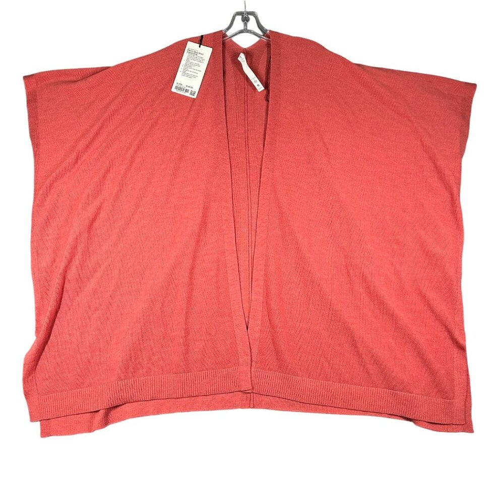 Lululemon Athletica Womens XL/XXL Heathered Red‎ Rock Merino Wool SS Wrap NWT - Picture 2 of 9